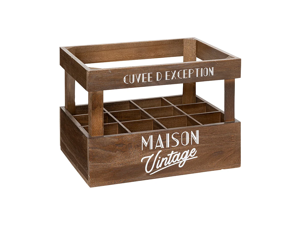 Porte Bouteilles en Bois capacité 12 Bouteilles H 40 cm