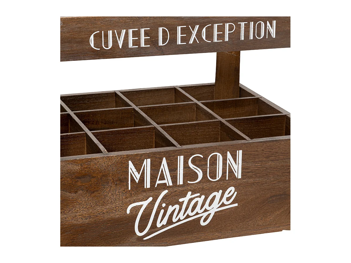 Porte Bouteilles en Bois capacité 12 Bouteilles H 40 cm