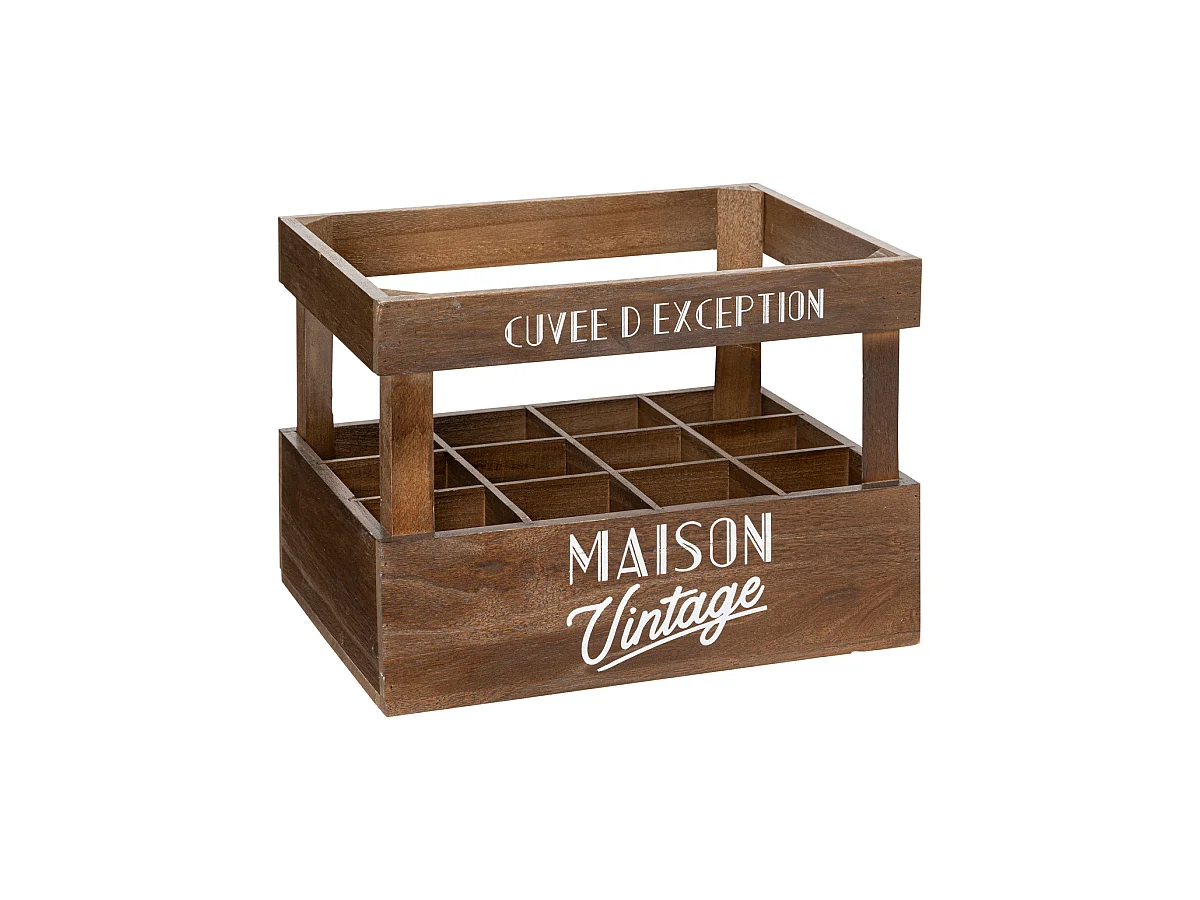 Porte Bouteilles en Bois capacité 12 Bouteilles H 40 cm
