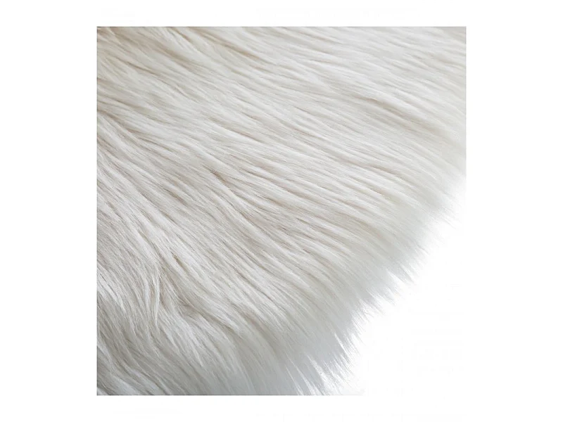 Vloerkleed polyester wit 90x90cm
