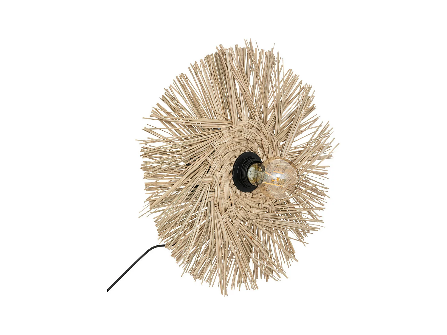 Applique murale en Métal et Roseau D 34 cm