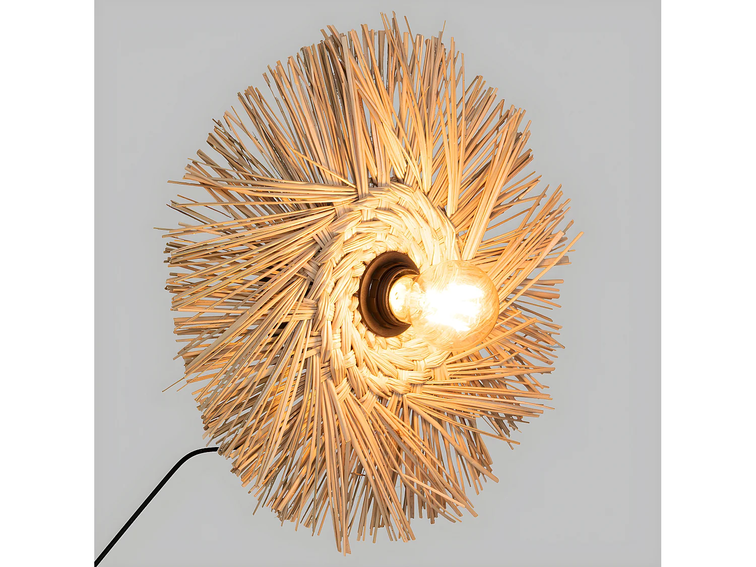 Applique murale en Métal et Roseau D 34 cm