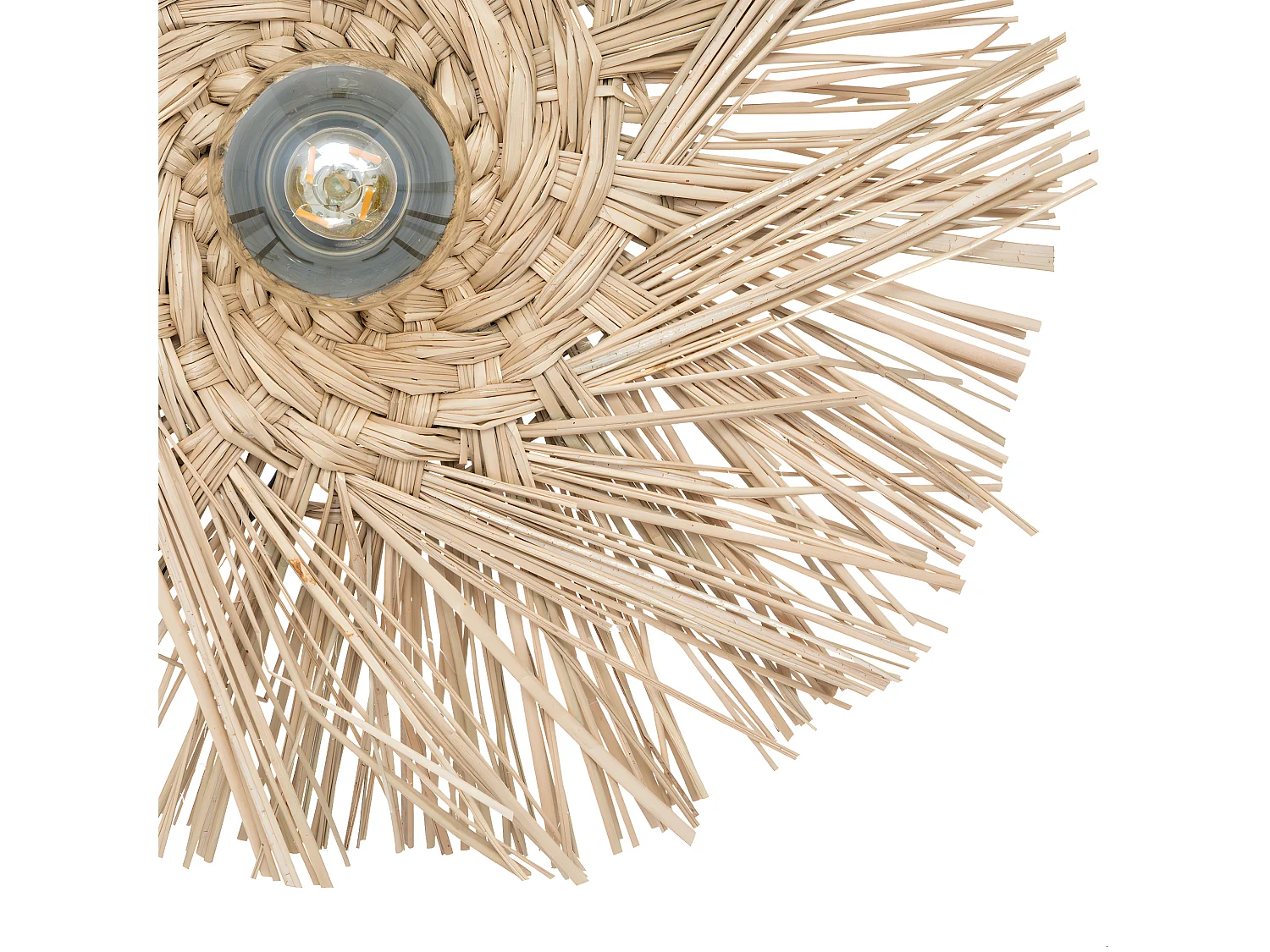 Applique murale en Métal et Roseau D 34 cm
