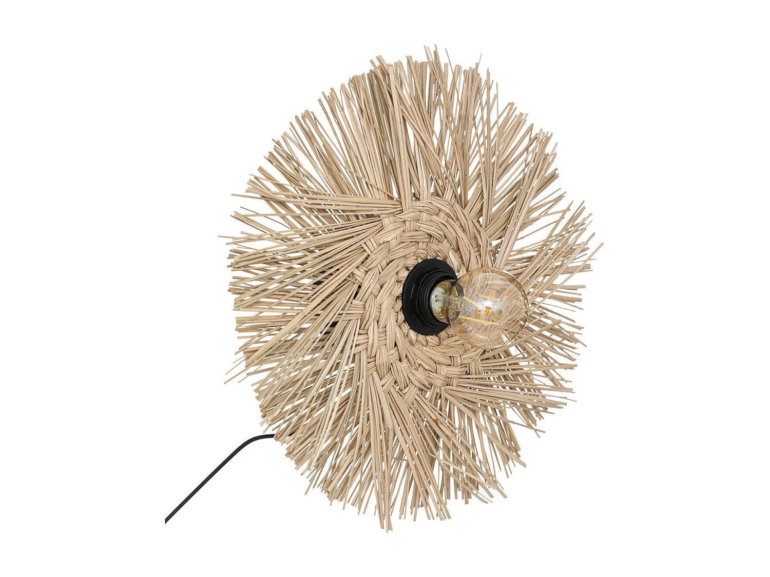 Applique murale en Métal et Roseau D 34 cm