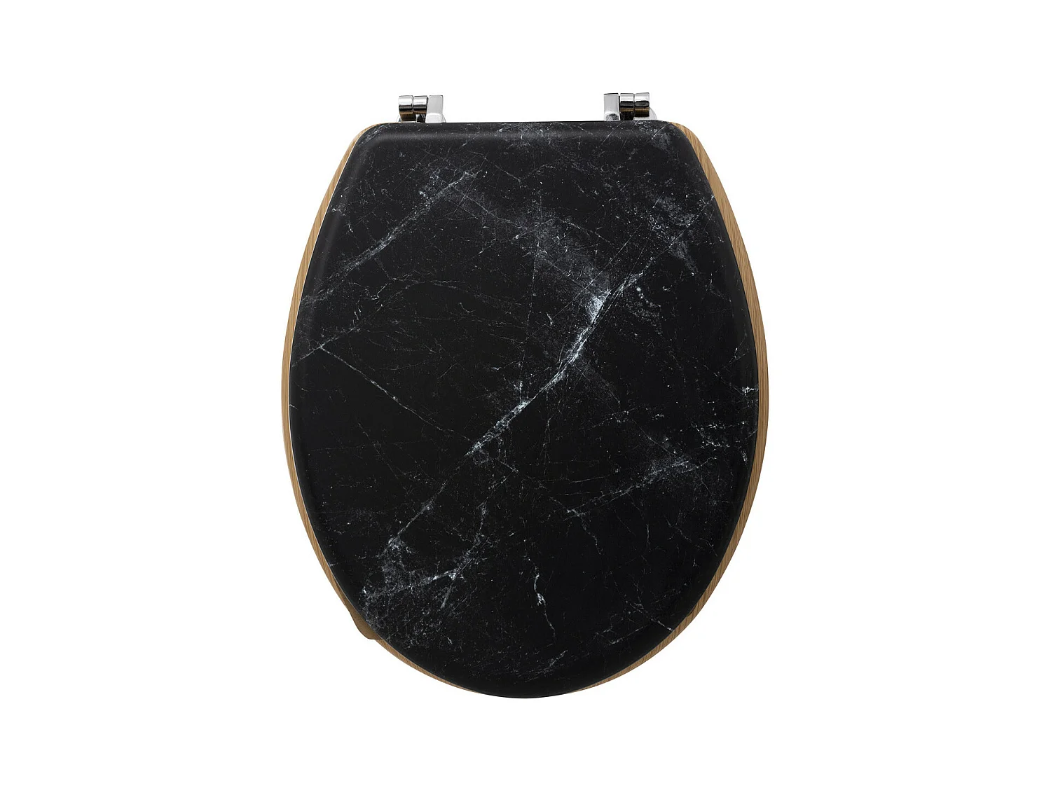 Abattant WC standard en Bois Noir effet marbre