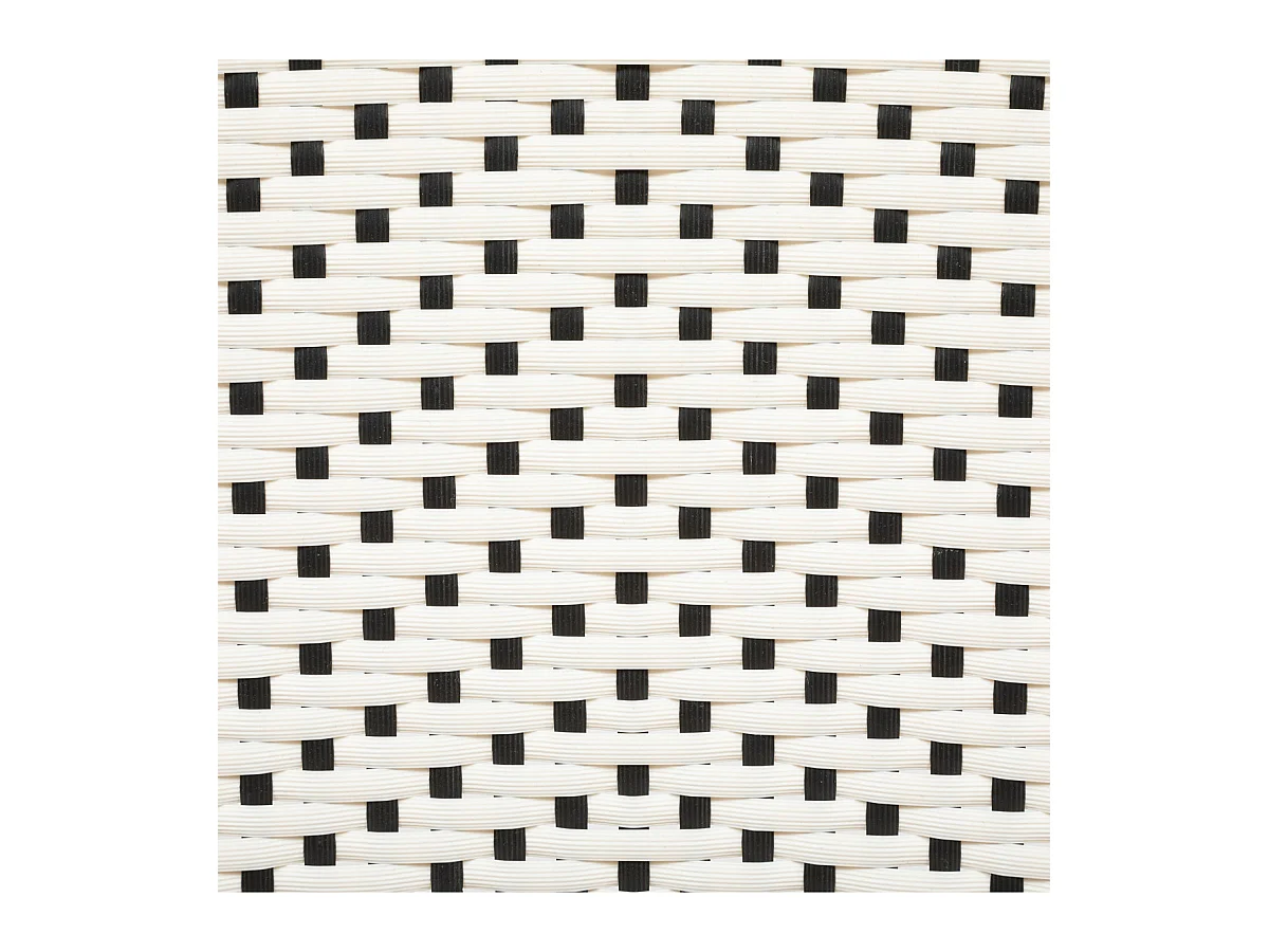 Chaise en Rotin et assise bicolore Blanc & Noir H 84 cm