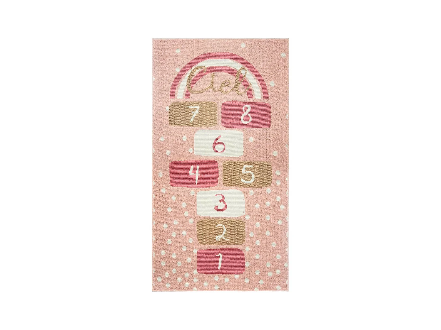 Tapis enfant Marelle Rose  80 x 150 cm