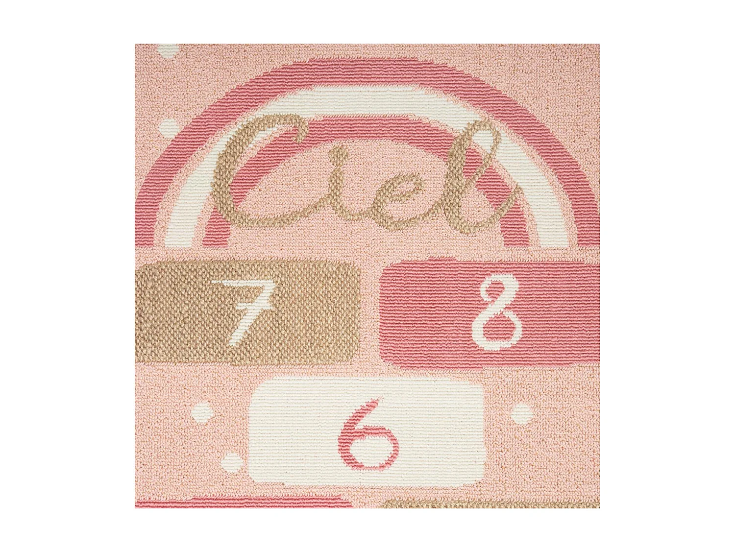 Tapis Déco pour Enfant "Marelle" 80x150cm Rose