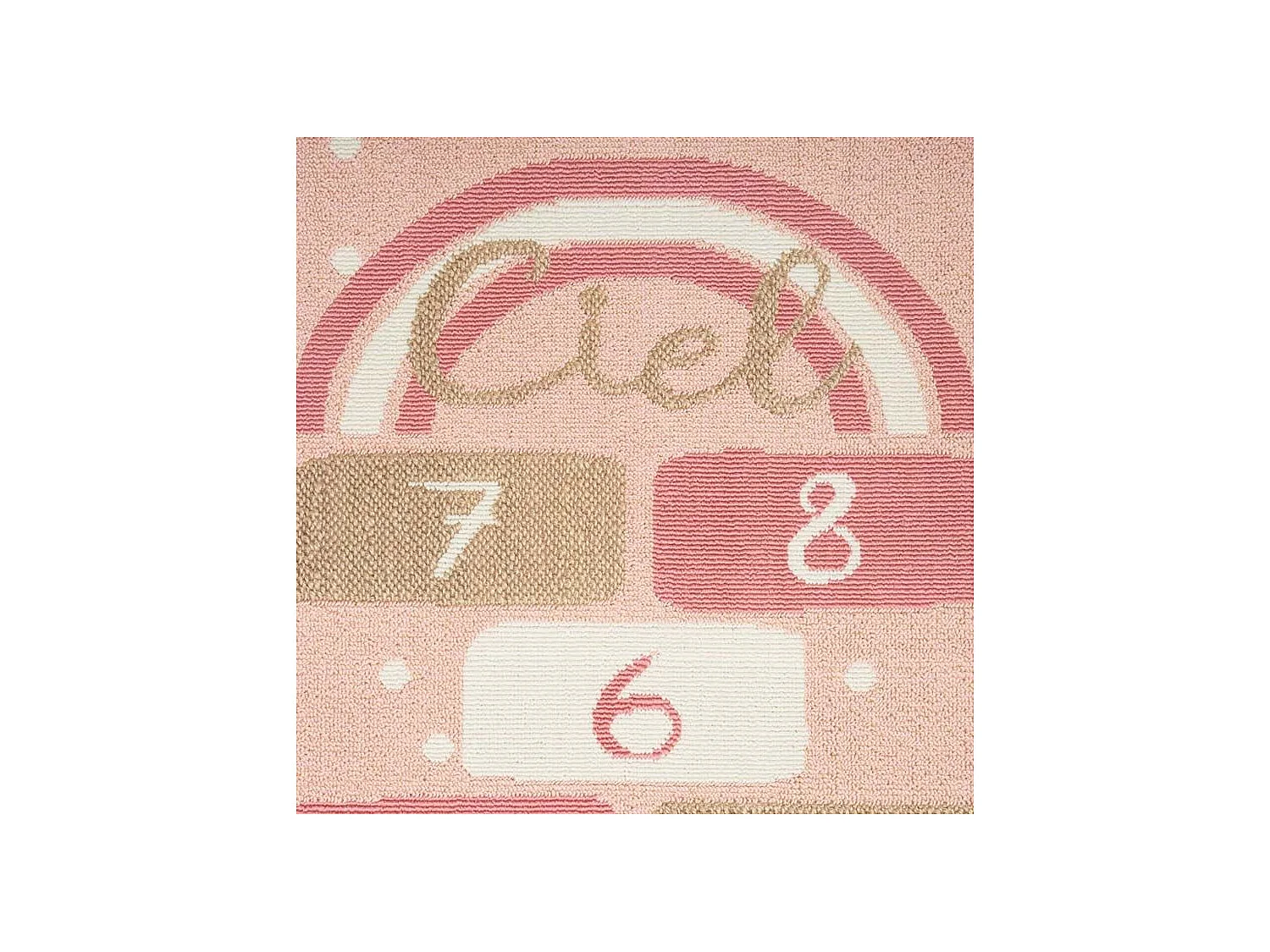 Tapis Déco pour Enfant "Marelle" 80x150cm Rose