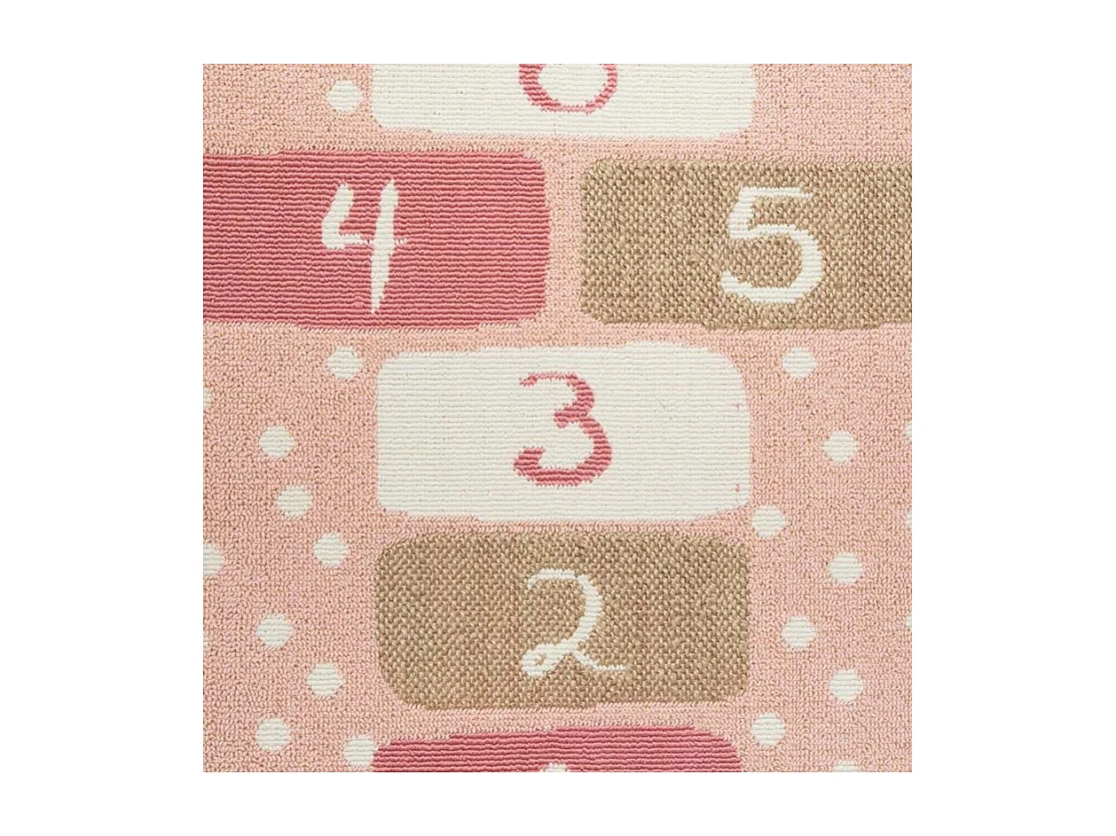 Tapis Déco pour Enfant "Marelle" 80x150cm Rose