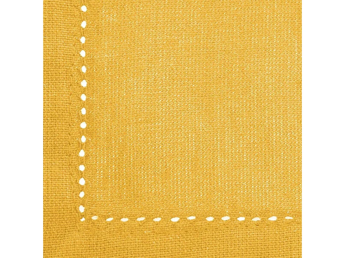 Nappe Rectangulaire "Chambray" 140x240cm Ocre