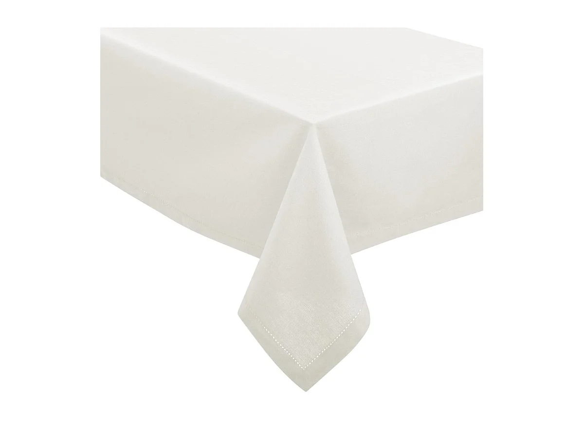 Nappe Rectangulaire "Chambray" 140x240cm Blanc