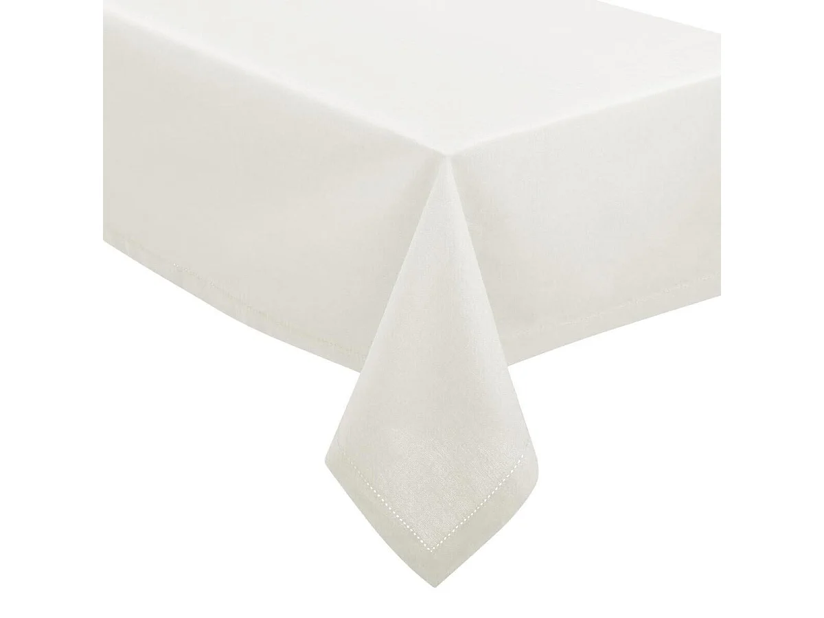 Nappe Rectangulaire "Chambray" 140x240cm Blanc