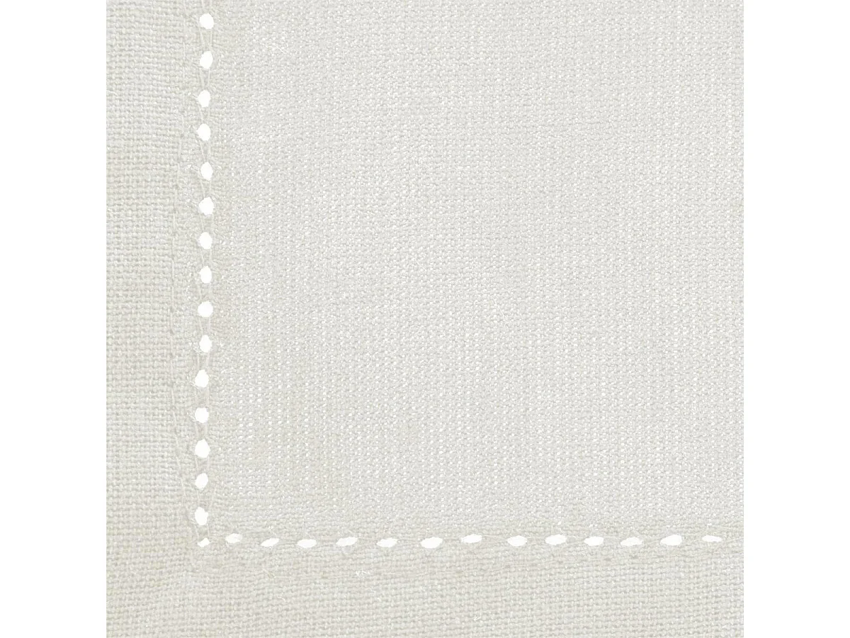 Nappe Rectangulaire "Chambray" 140x240cm Blanc