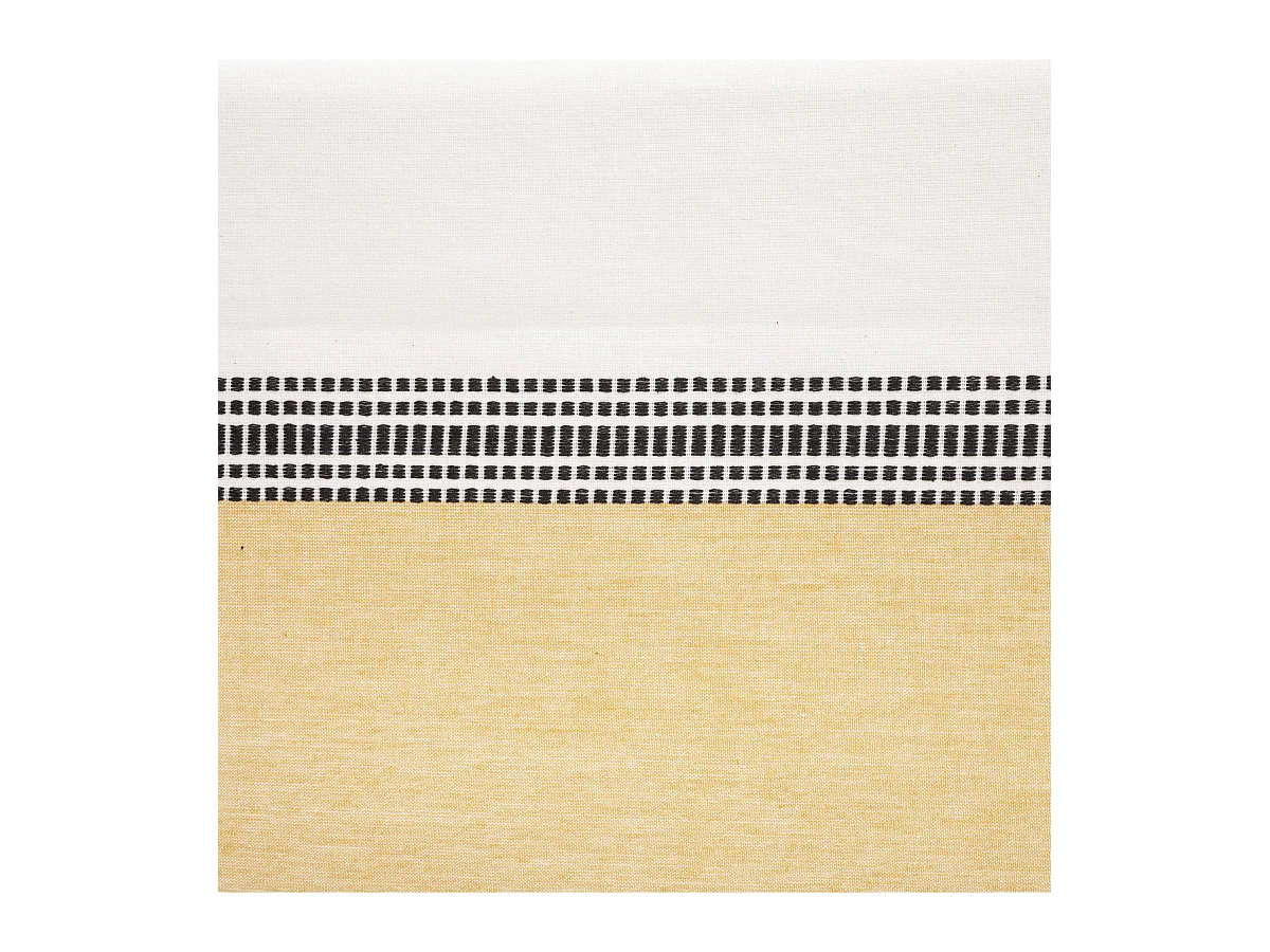Nappe en coton bicolore Blanc et Jaune 150 x 250 cm