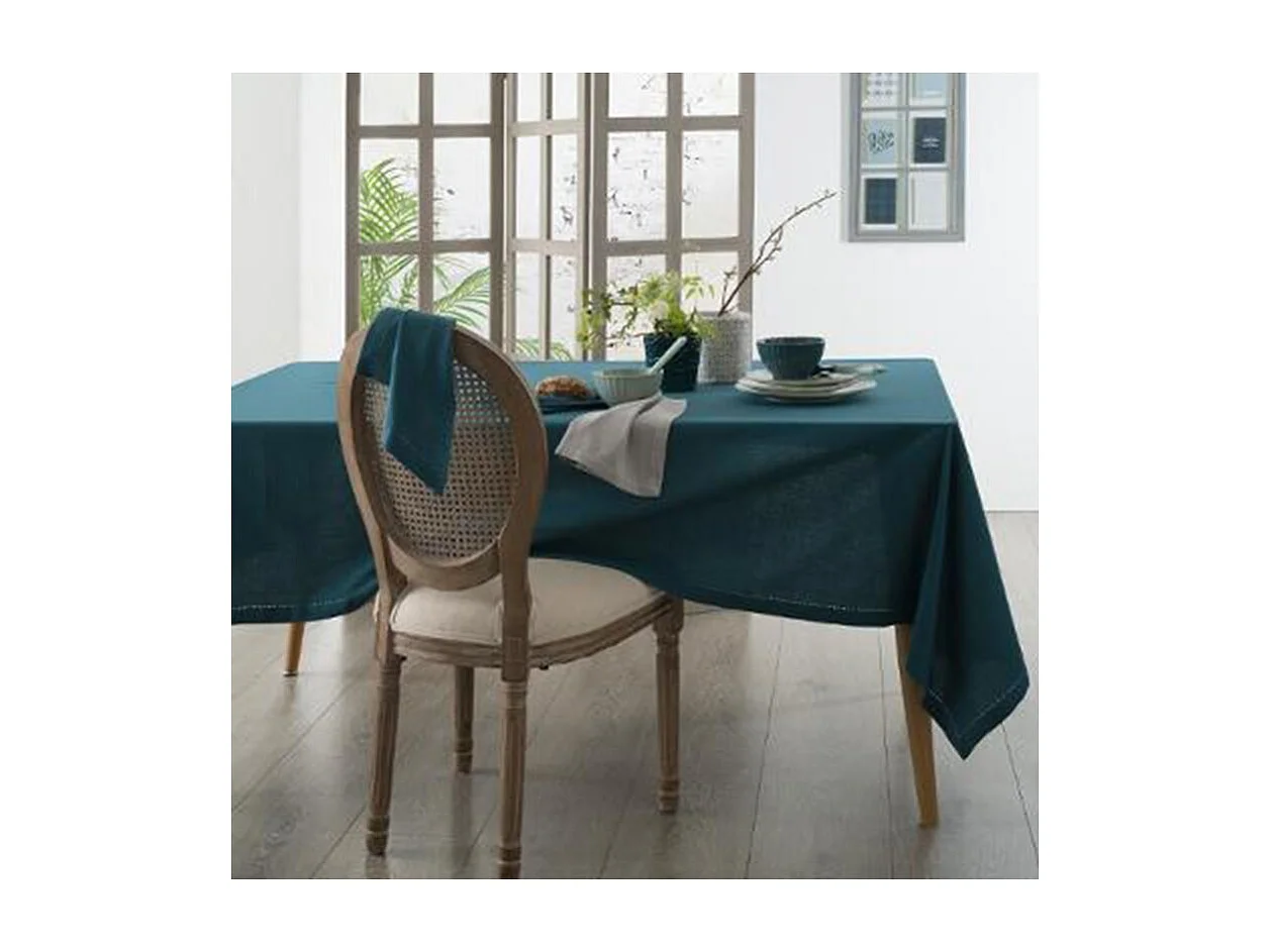 Nappe Rectangulaire "Chambray" 140x240cm Bleu