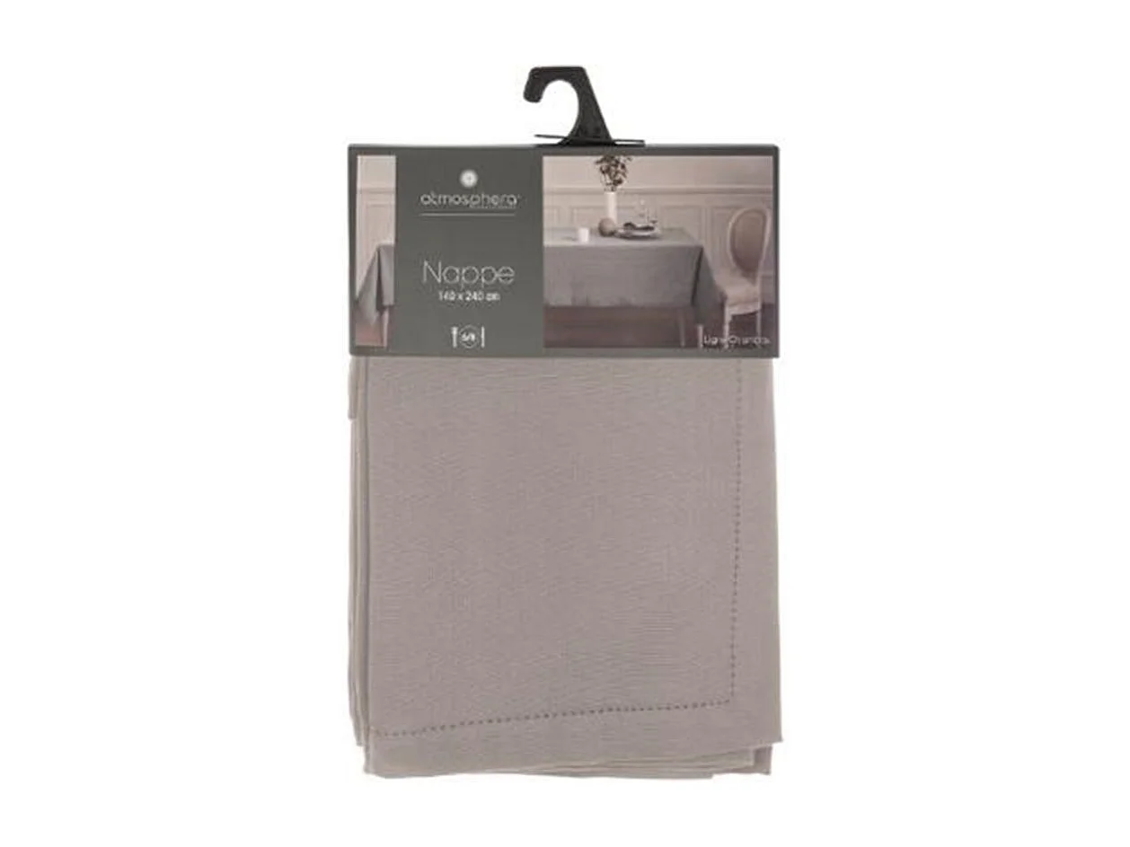 Nappe Rectangulaire "Chambray" 140x240cm Gris