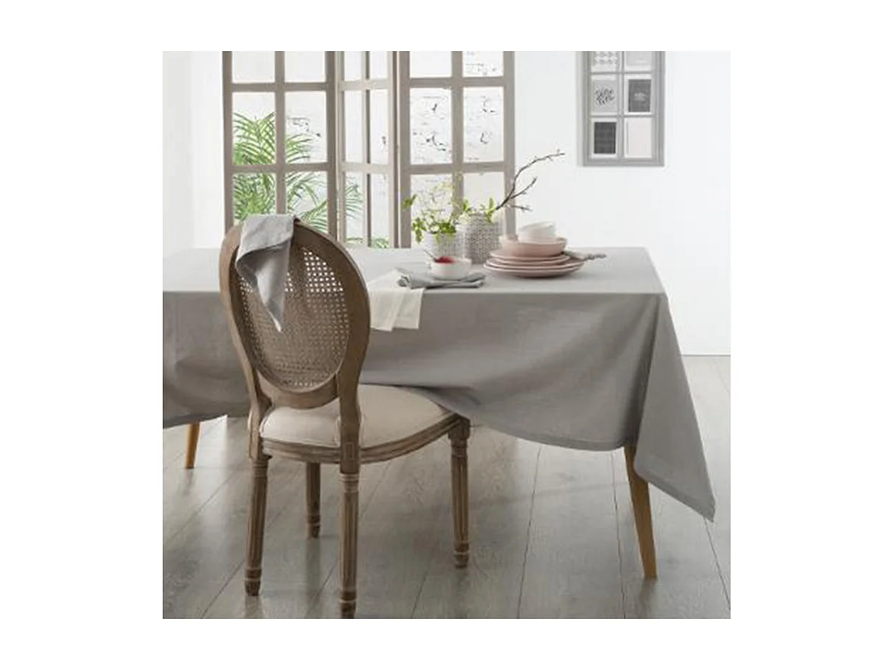 Nappe Rectangulaire "Chambray" 140x240cm Gris