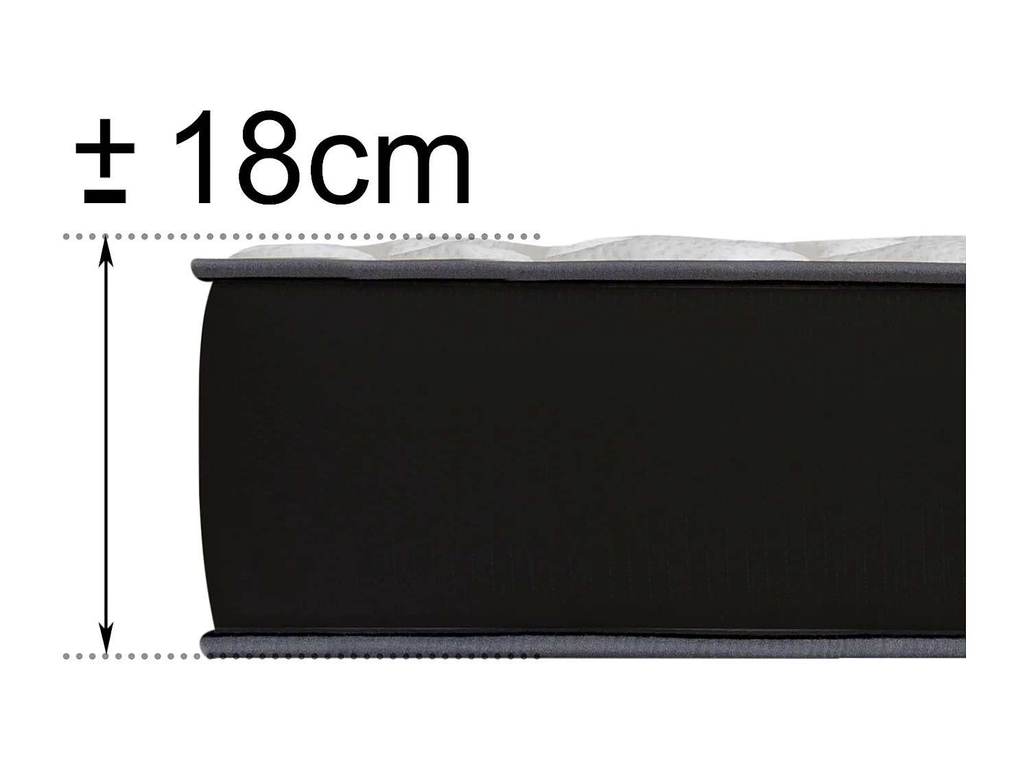 Matelas Mousse 140x190 Elegance - Ferme - Réversible - Côté Été/hiver - H18 Cm