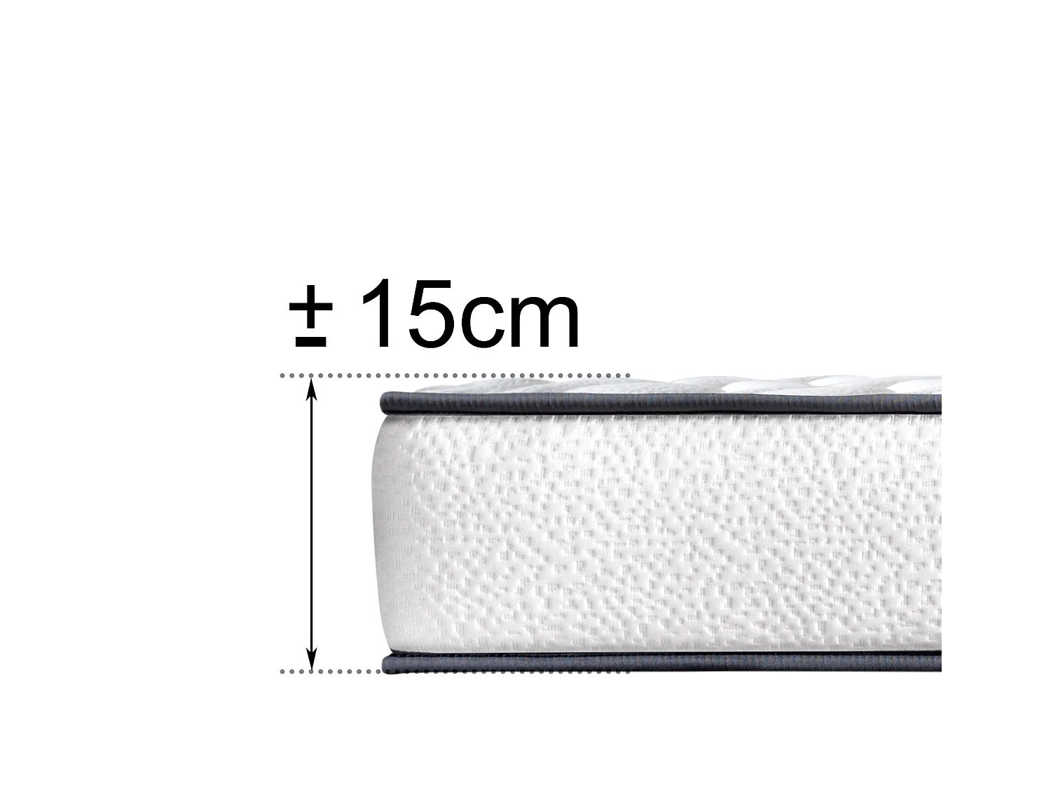 Pack de 2 Matelas Mousse 90x190 - Ferme - Réversible - Côté Été/hiver - H15 Cm