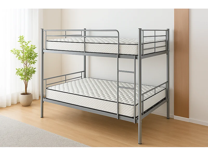 Pack de 2 Matelas Mousse 90x190 - Ferme - Réversible - Côté Été/hiver - H15 Cm