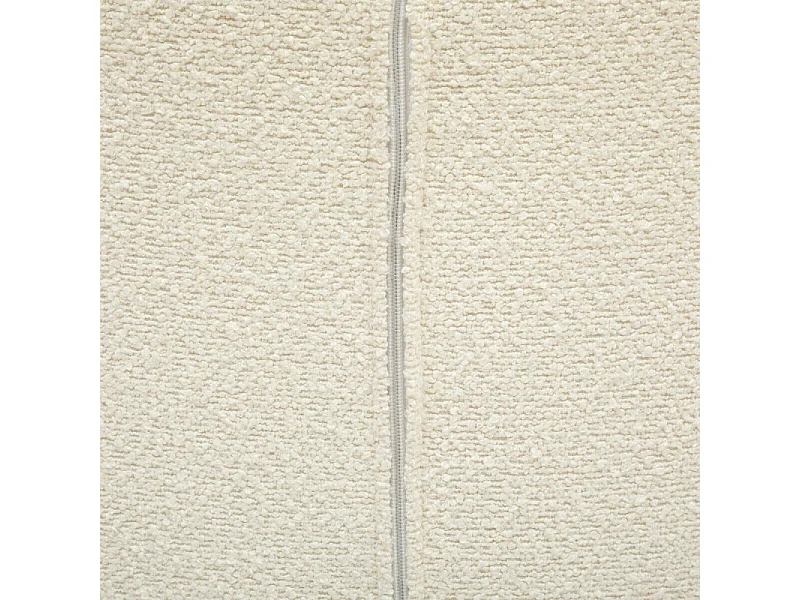 Fauteuil pivotant en Tissu Blanc à bouclettes et pied en métal