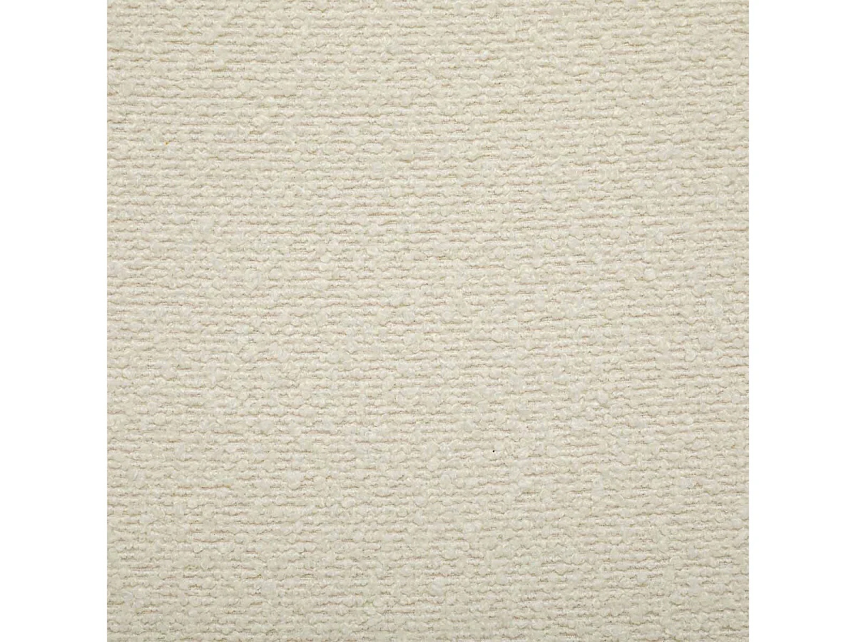 Fauteuil pivotant en Tissu Blanc à bouclettes et pied en métal