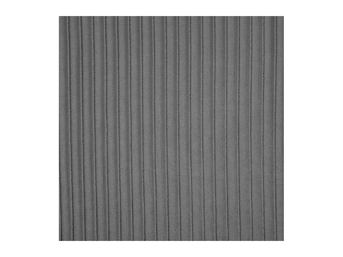 Banquette 2 places en Velours Gris plissé et pieds en métal doré