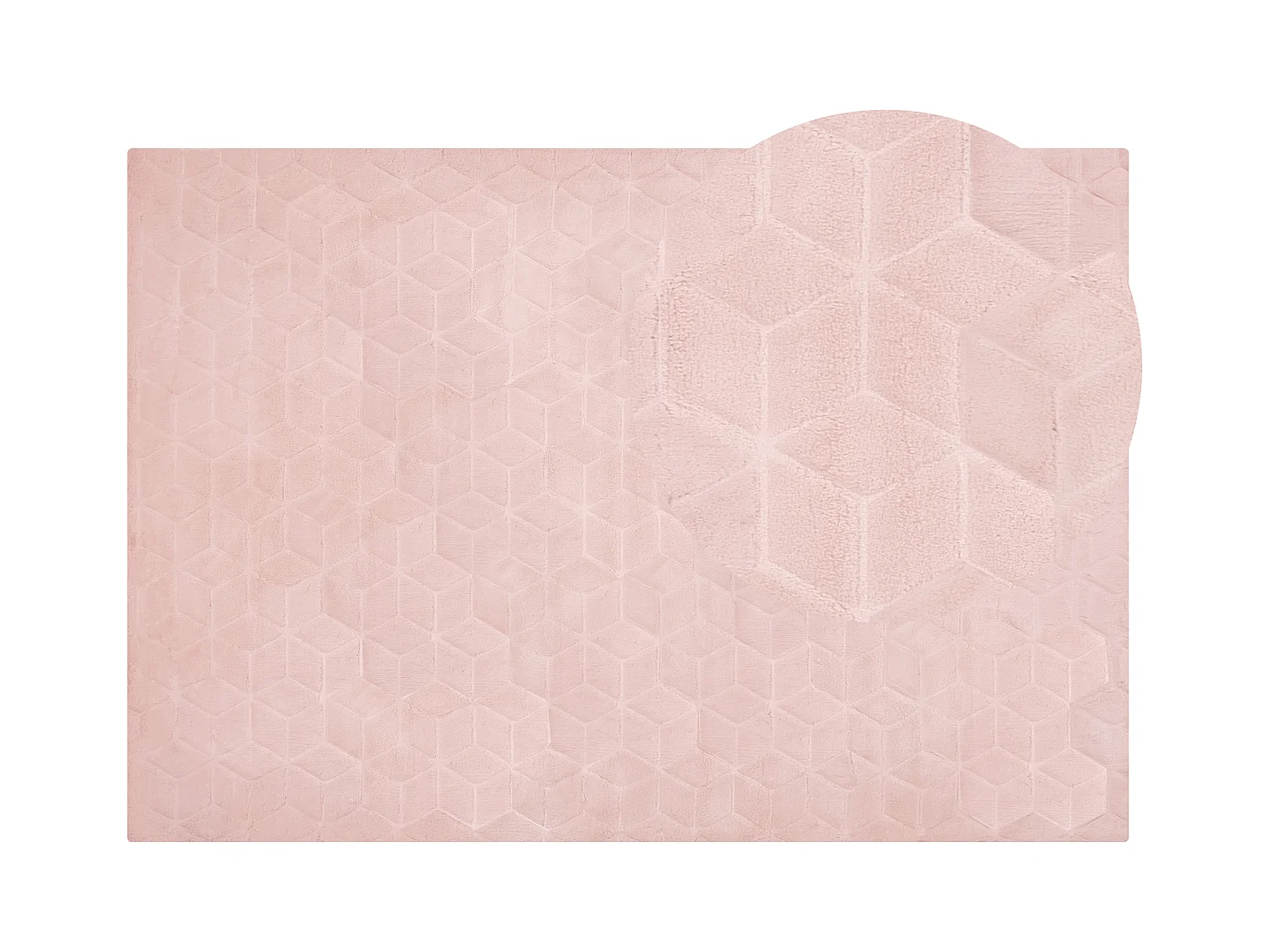 Tapis en fausse fourrure THATTA Rose 160 x 230 cm