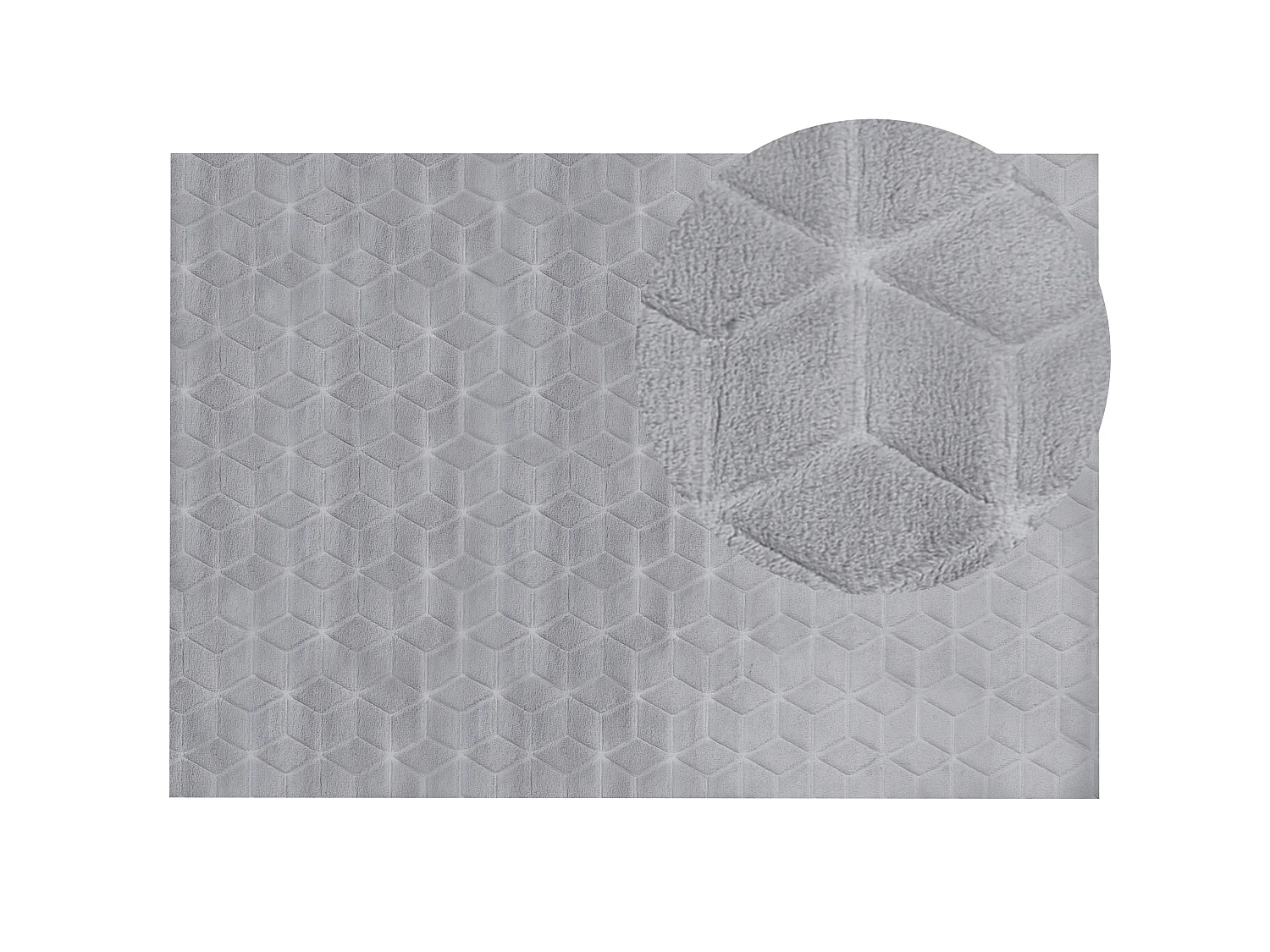 Tapis en fausse fourrure de lapin gris 160 x 230 cm THATTA
