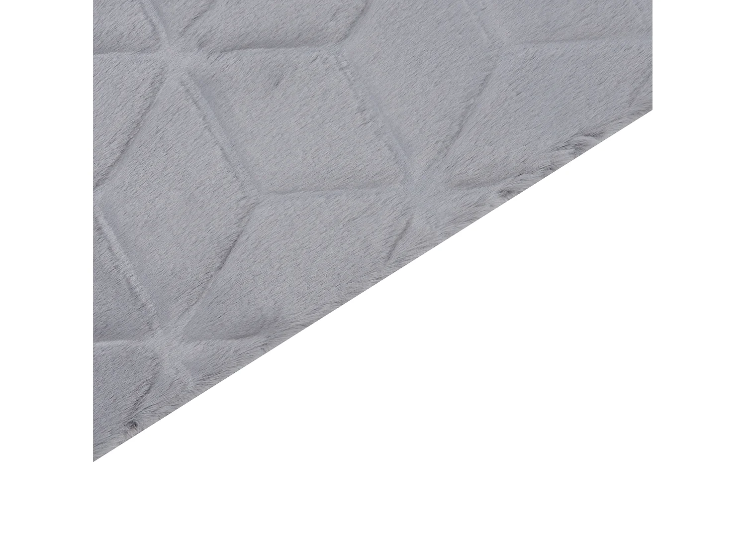 Tapis en fausse fourrure de lapin gris 160 x 230 cm THATTA