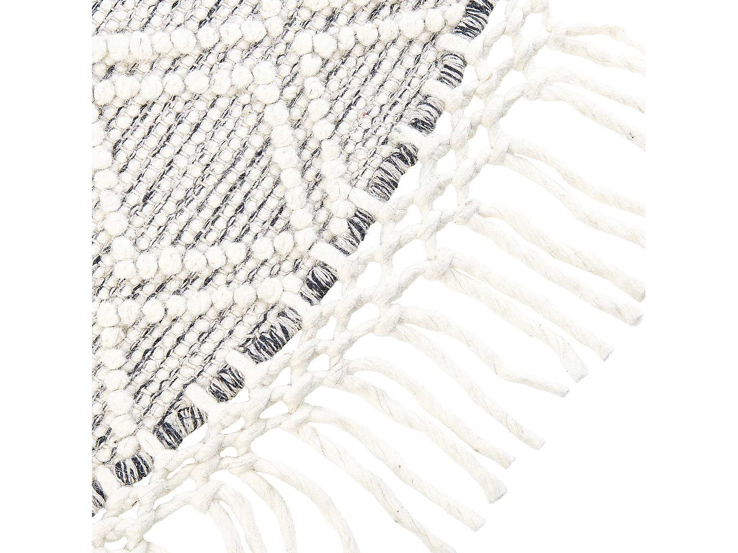 Vloerkleed wol grijs/gebroken wit ⌀ 140 cm BULDAN