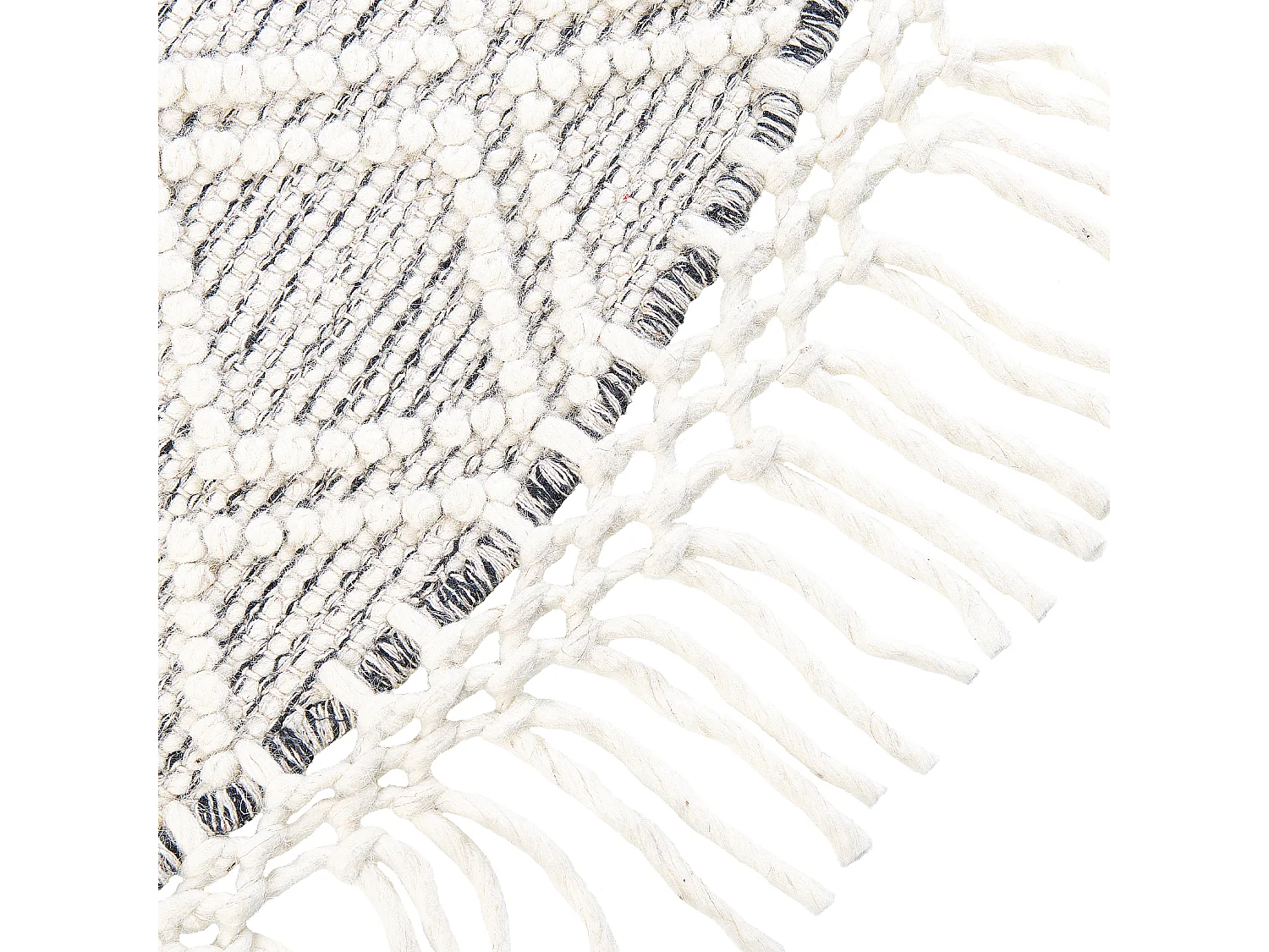 Vloerkleed wol grijs/gebroken wit ⌀ 140 cm BULDAN