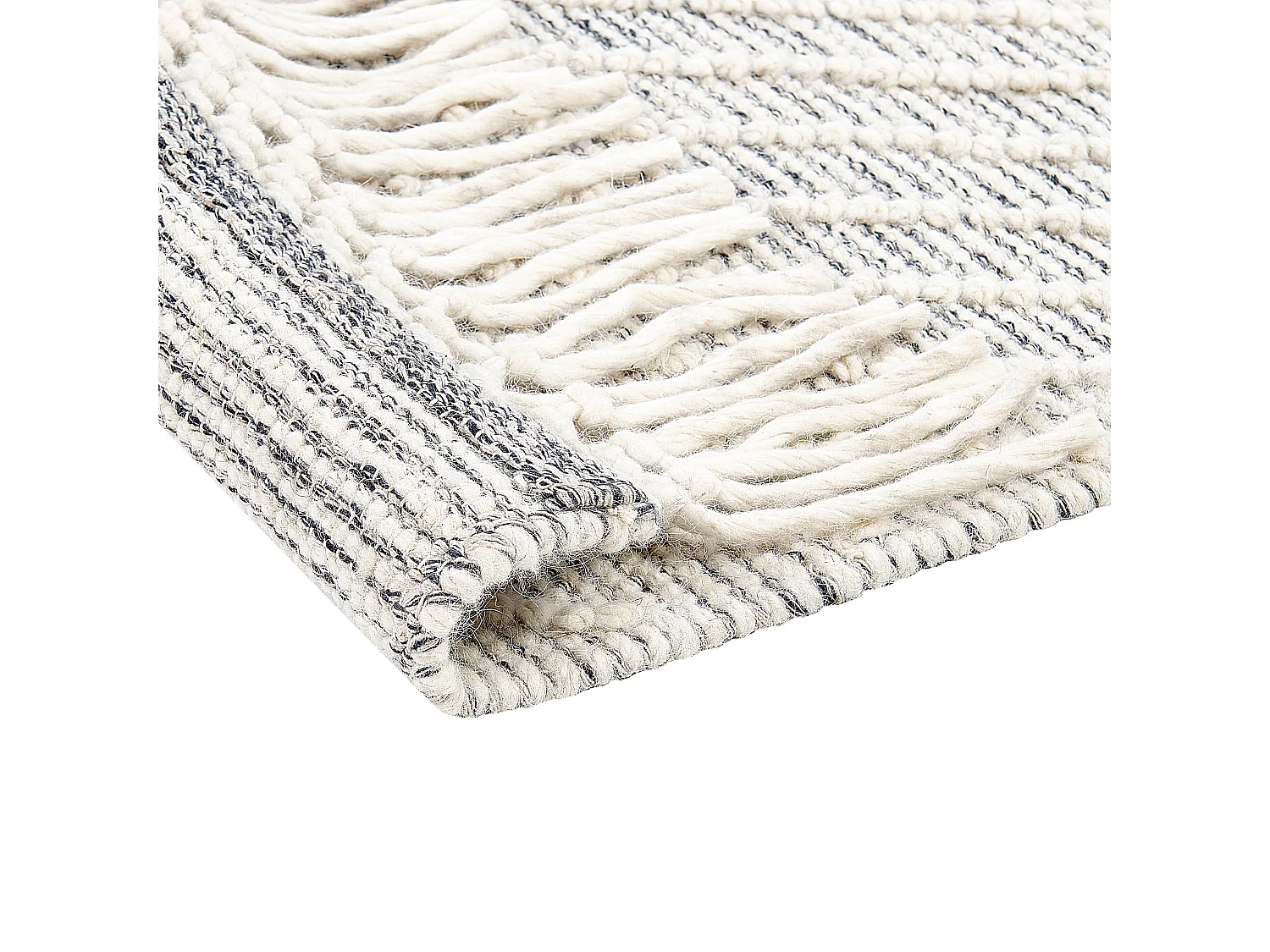 Tappeto lana grigio e bianco 160 x 230 cm SAVUR