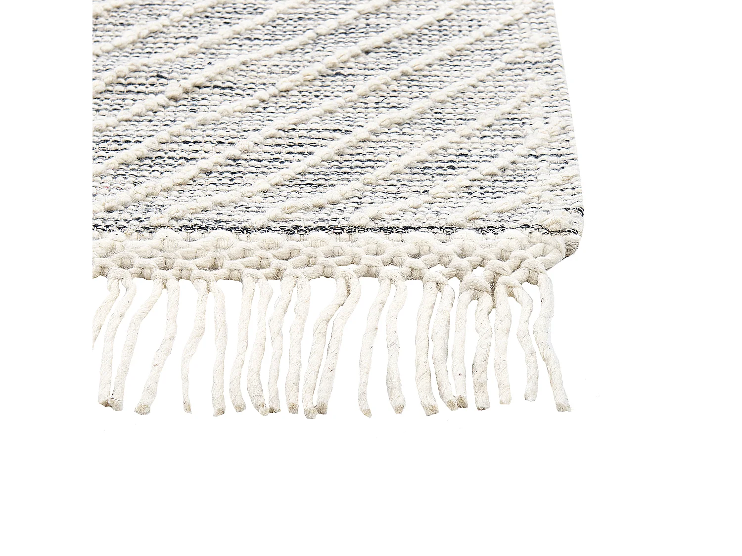 Tappeto lana grigio e bianco 160 x 230 cm SAVUR