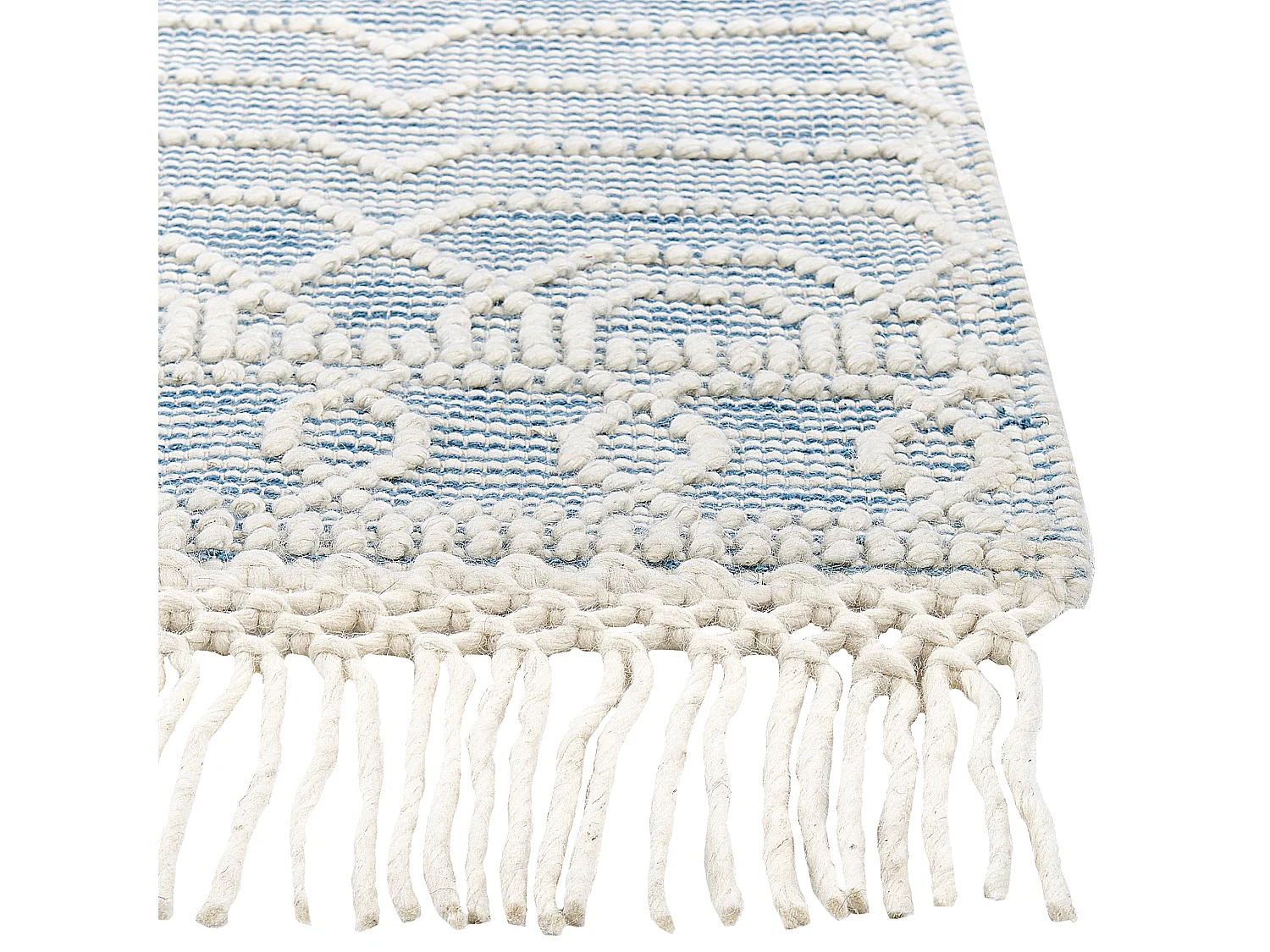 Dywan wełniany 160 x 230 cm niebieski ORHANELI