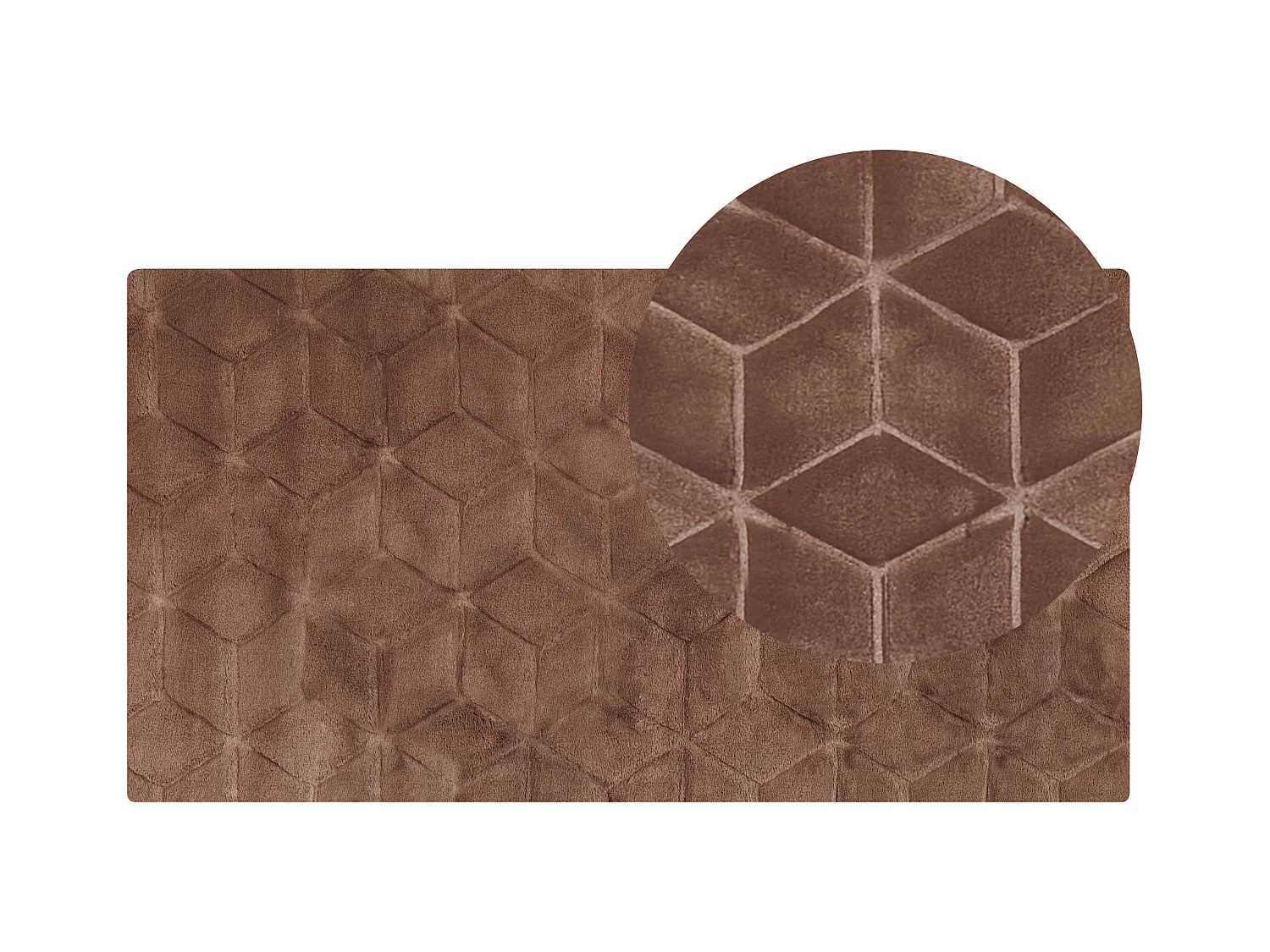 Vloerkleed kunstbont bruin 80 x 150 cm THATTA