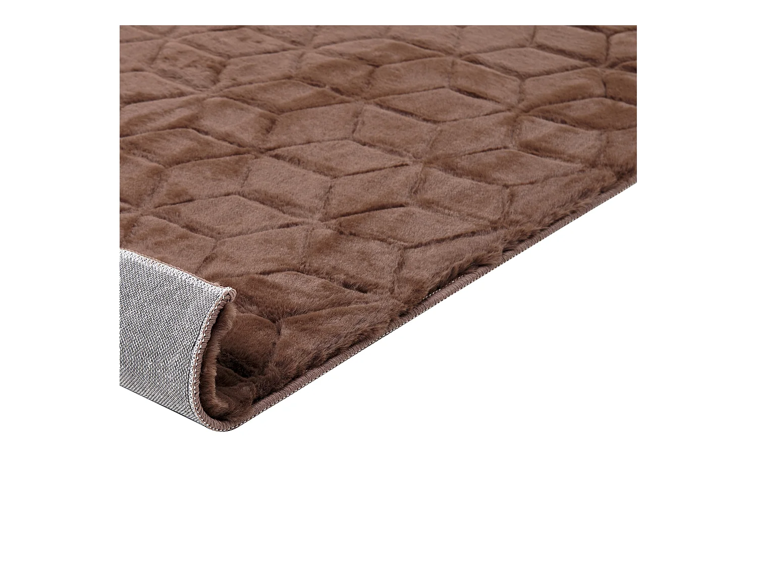 Vloerkleed kunstbont bruin 80 x 150 cm THATTA