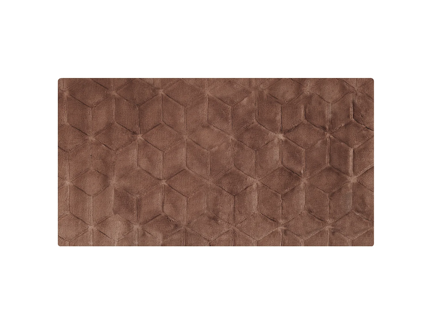 Tapis en fausse fourrure de lapin 80 x 150 cm marron THATTA