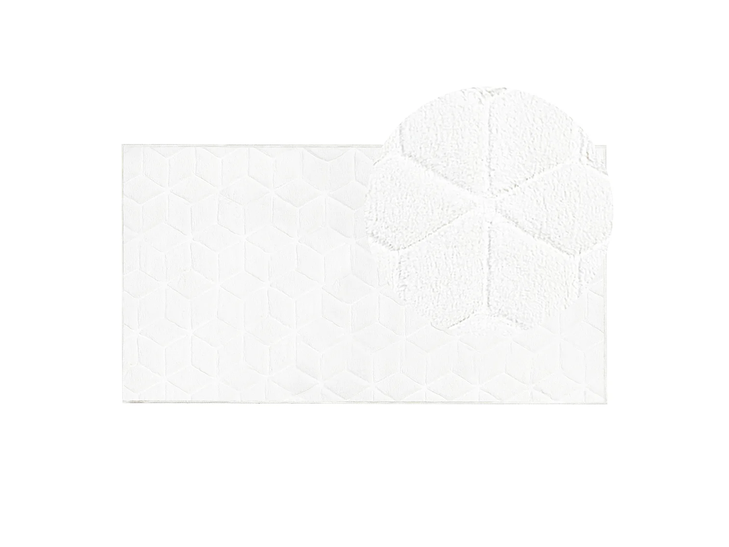 Vloerkleed kunstbont wit 80 x 150 cm THATTA