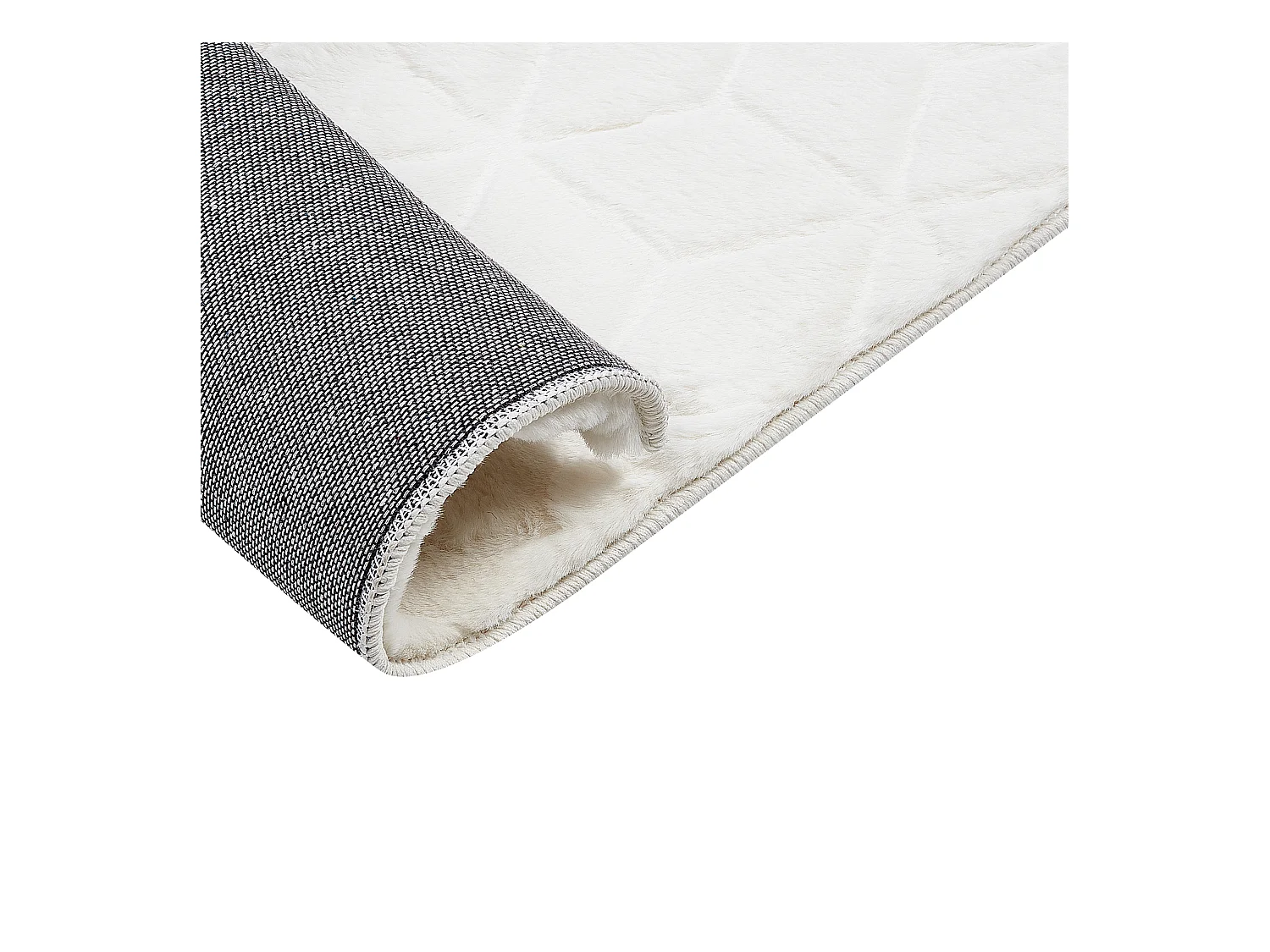 Vloerkleed kunstbont wit 80 x 150 cm THATTA