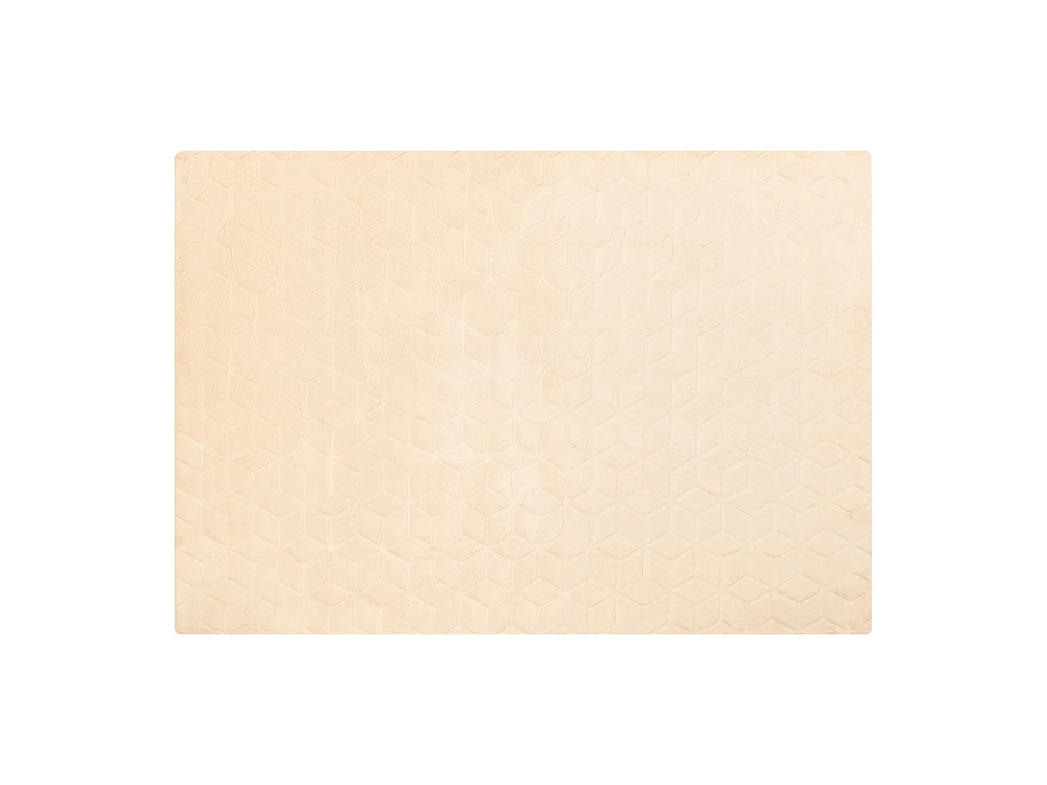Kunstfellteppich Kaninchen beige 160x230cm einfarbig handgefertigt Shaggy Thatta
