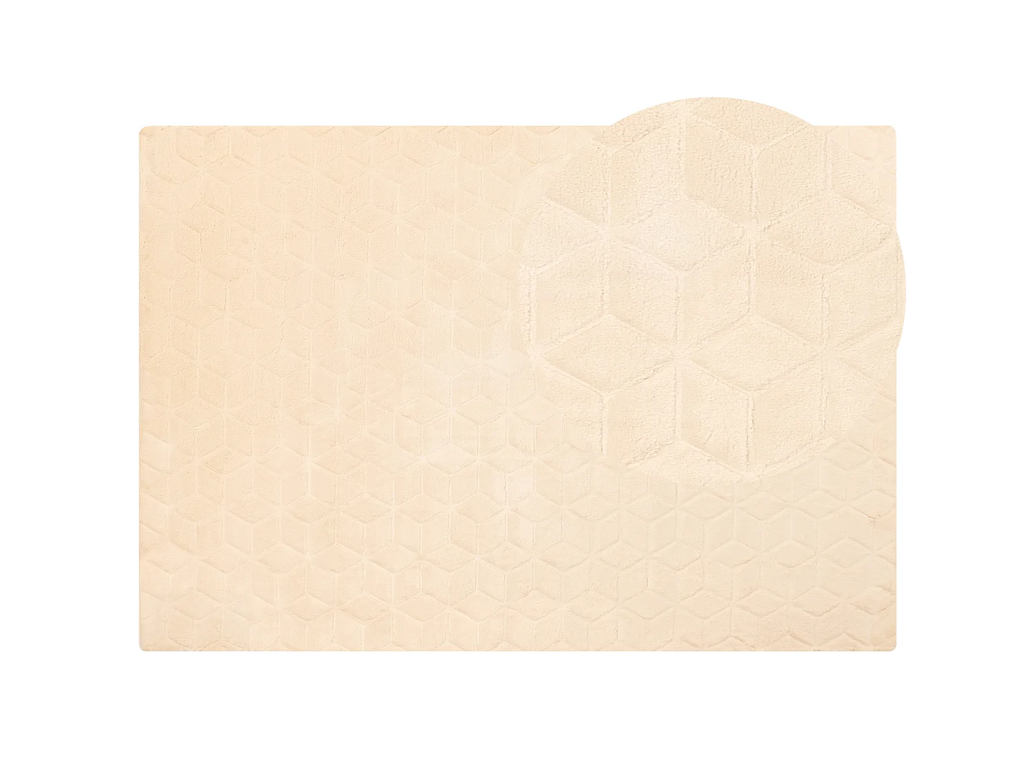 Tappeto pelle sintetica beige 160 x 230 cm THATTA