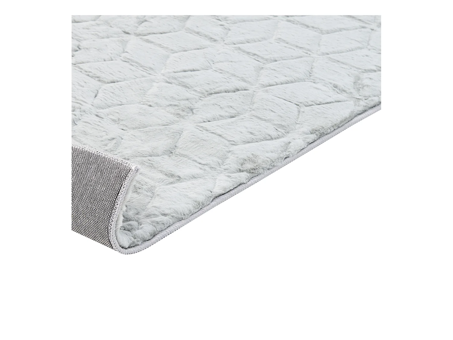 Tapis en fausse fourrure THATTA Gris clair 80 x 150 cm