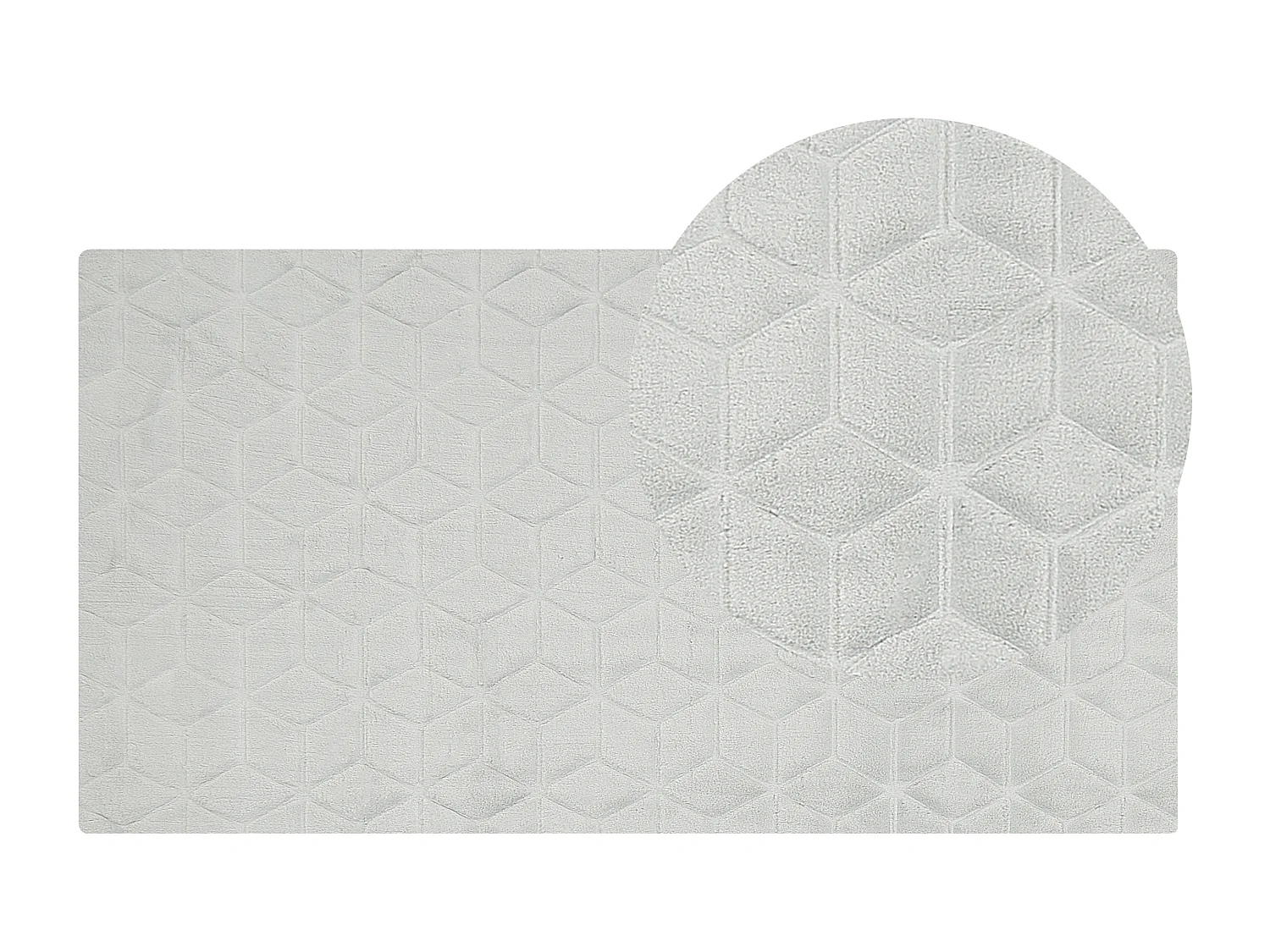 Dywan sztuczne futro królika 80 x 150 cm miętowy szary THATTA