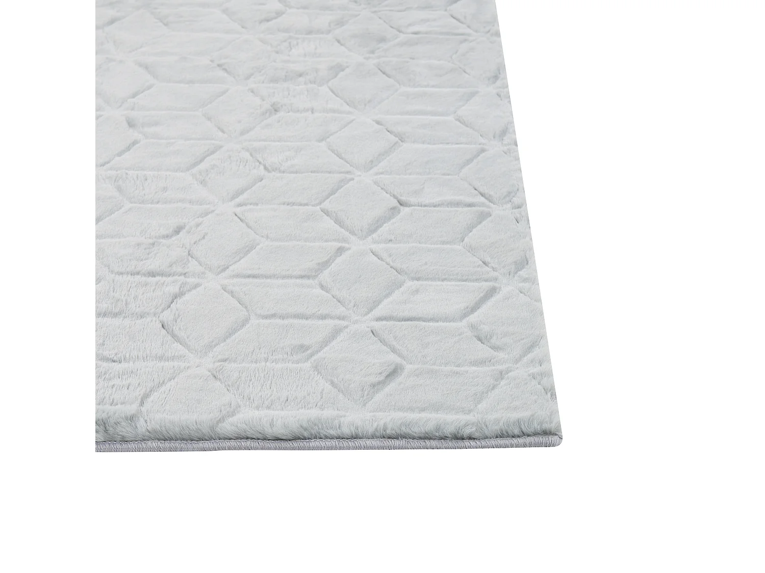 Kunstfellteppich Kaninchen mintgrau 80 x 150 cm Shaggy THATTA