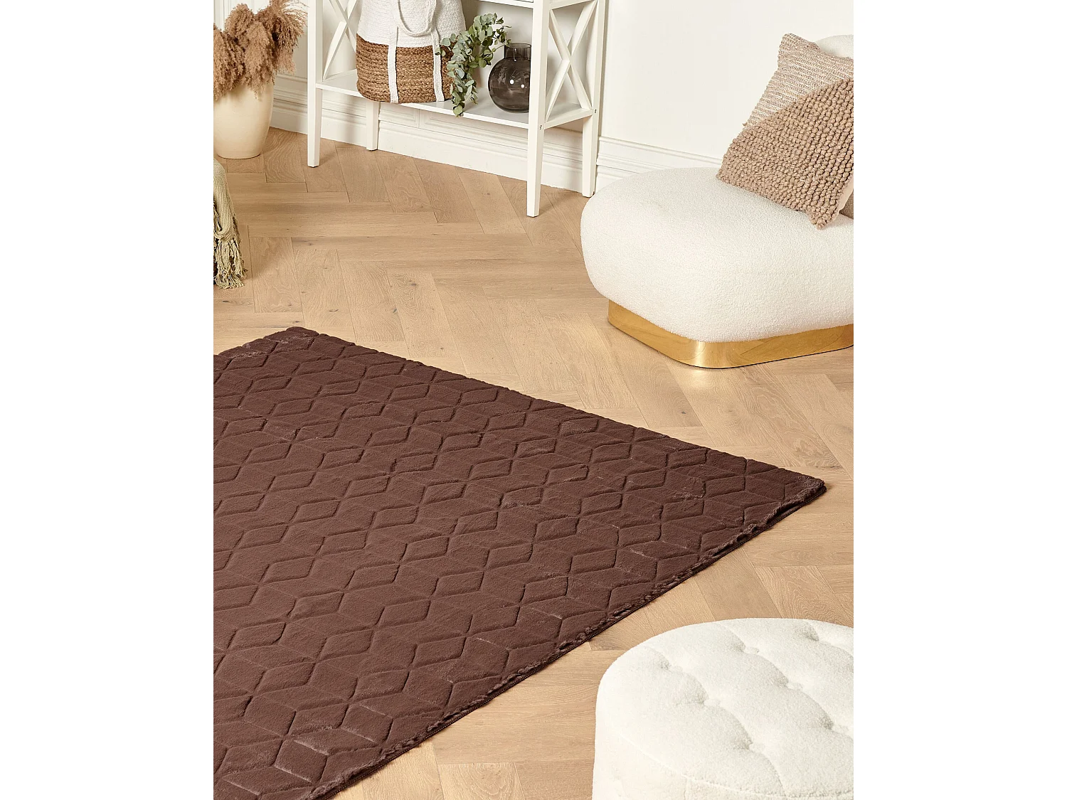 Tapis en fausse fourrure THATTA Marron 160 x 230 cm