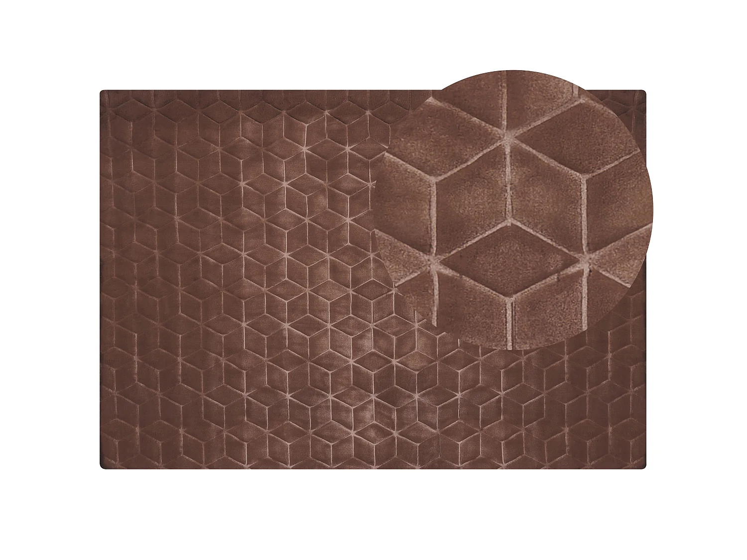 Tapis en fausse fourrure de lapin 160 x 230 cm marron THATTA