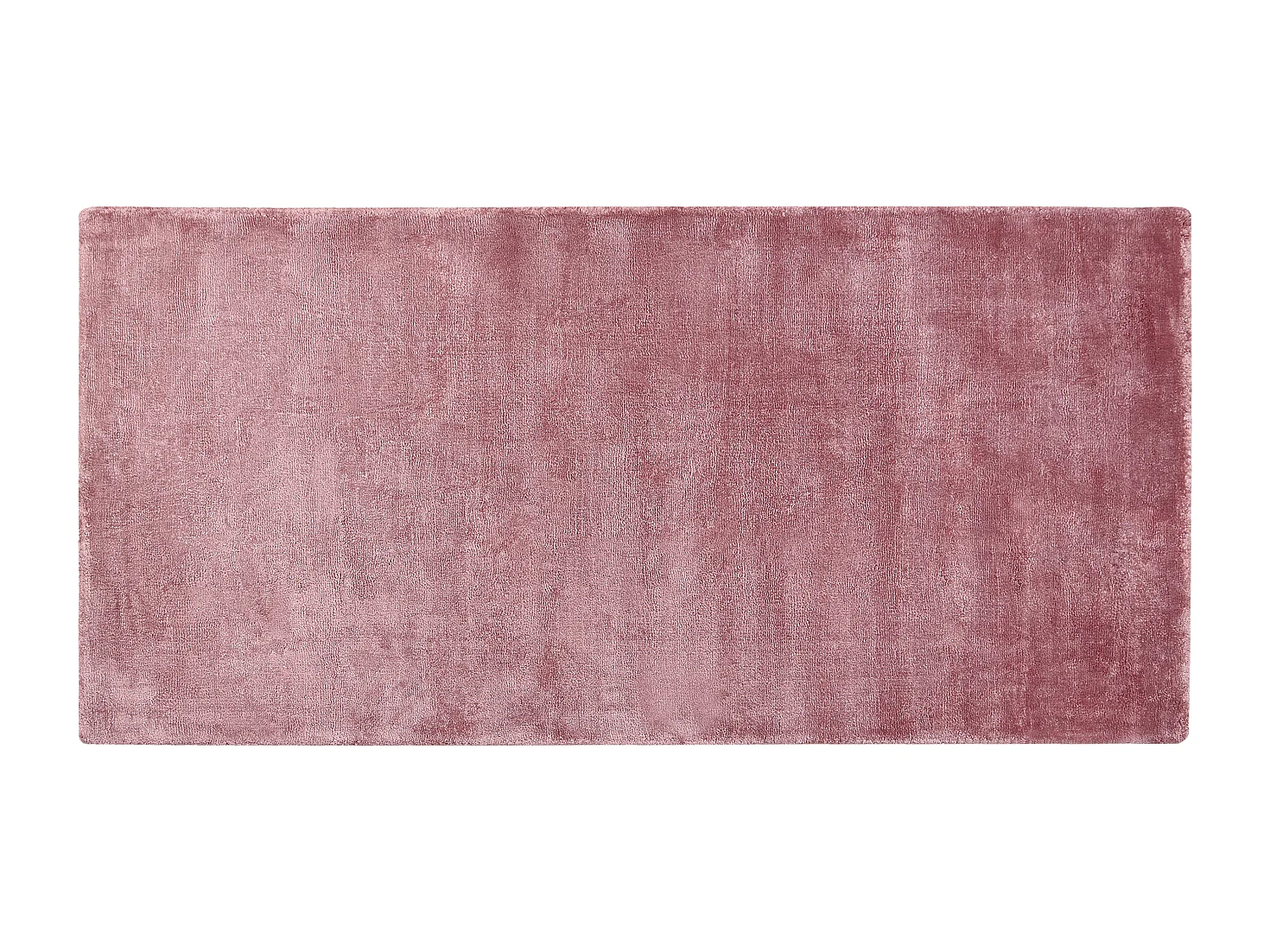 Teppich Viskose rosa 80 x 150 cm einfarbig handgewebt Kurzflor Modern Gesi II