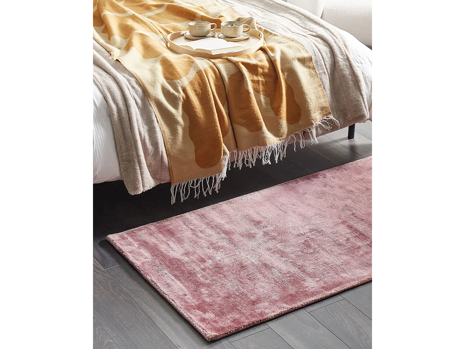 Tapis GESI II Rose 80 x 150 cm Soie artificielle